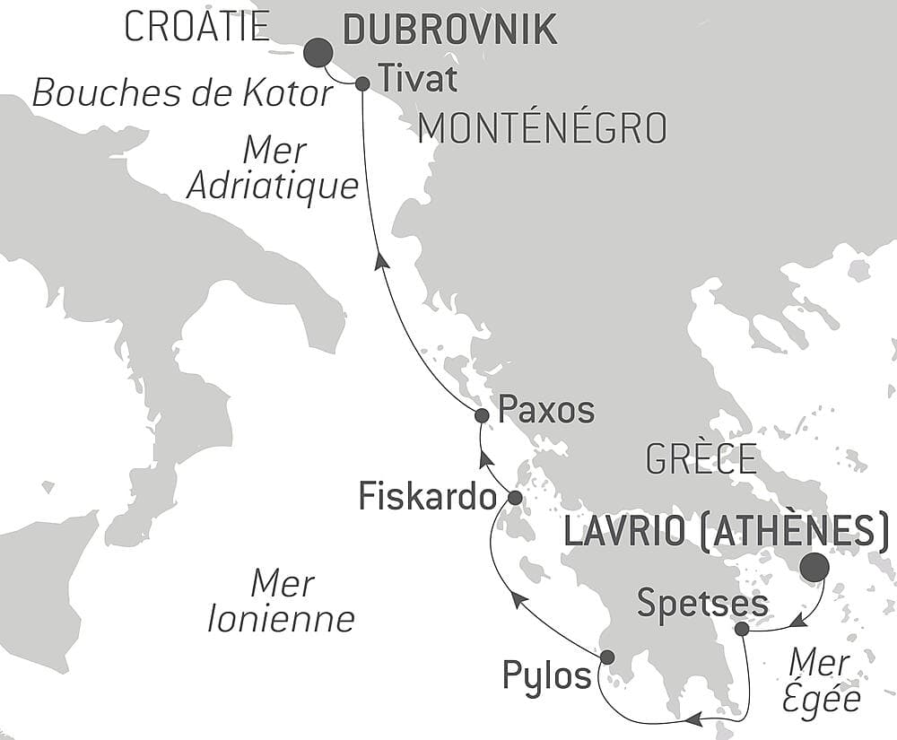 Le Ponant d'île en île, d'Athènes à Dubrovnik