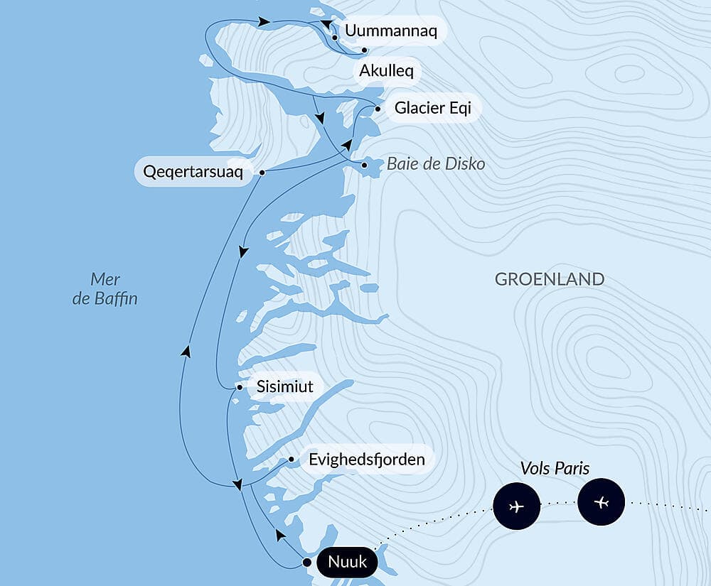 Baie de Disko et villages inuits  null