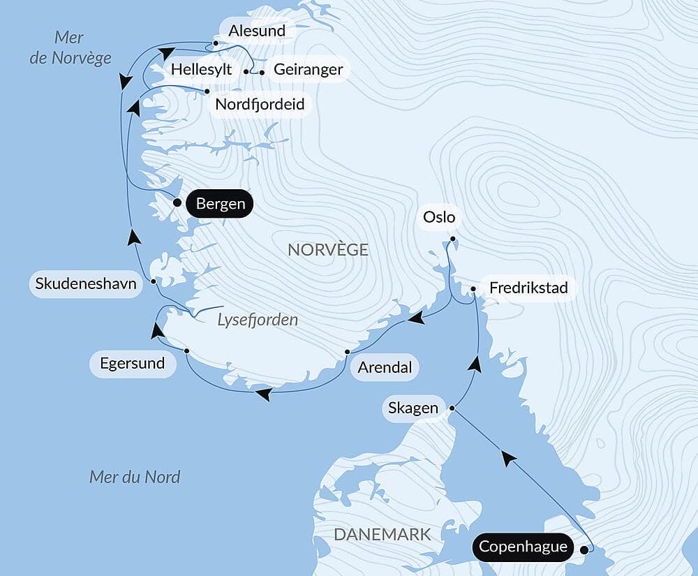 Cités scandinaves et fjords norvégiens